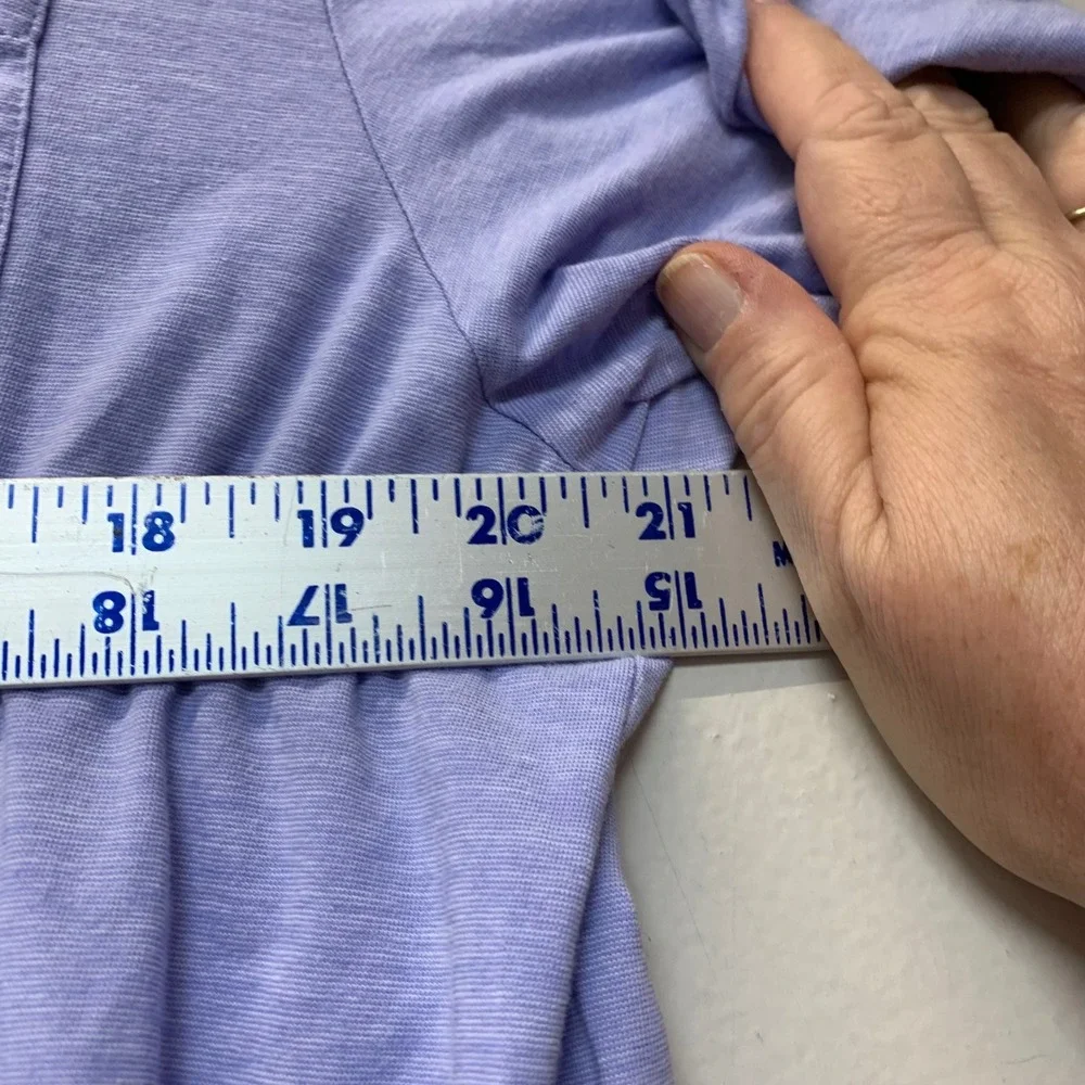 Criquet Polo Shirt Mens Large Lavender Excellent Pima Cotton Stretch Pocket
